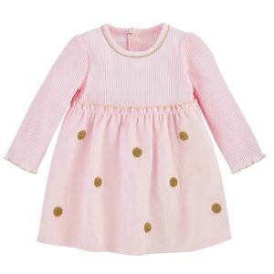NWT Mud Pie Pink Dress with Gold Dots size 5T